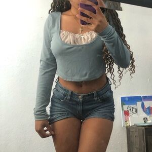 Blue/White Long Sleeve Shirt